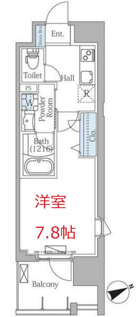 PRIME SQUAREIII(1K/5階)の間取り写真