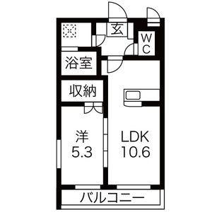 ヴィバーチェ(1LDK/2階)の間取り写真