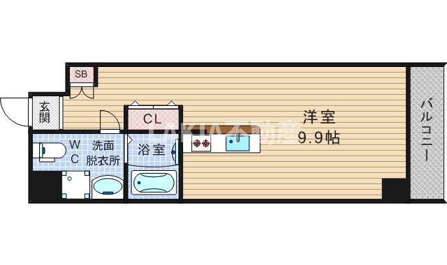 パウゼドーム前(ワンルーム/11階)の間取り写真