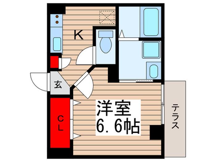 FOREST COURT(1K/1階)の間取り写真