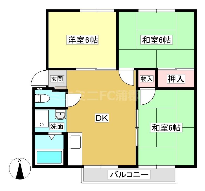 パルBOX.89(3DK/2階)の間取り写真