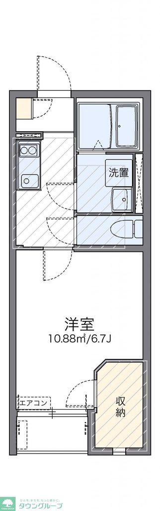 レオネクストルミエール西台III(1K/1階)の間取り写真
