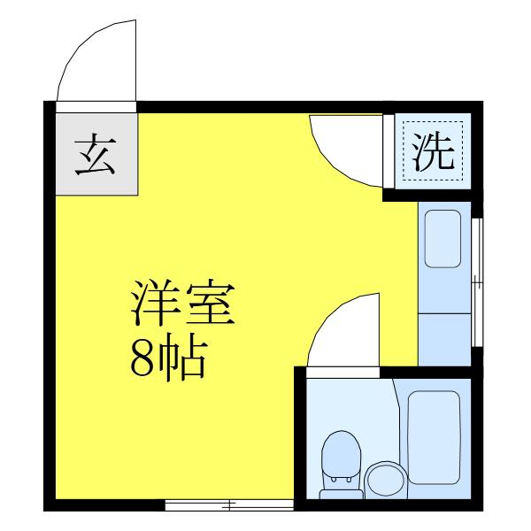 文京アームス(ワンルーム/2階)の間取り写真