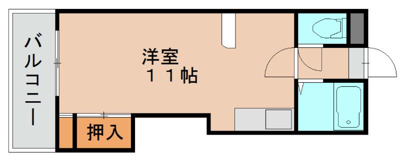 レジデンス松島(ワンルーム/1階)の間取り写真