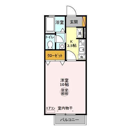サニーハウス(1K/1階)の間取り写真