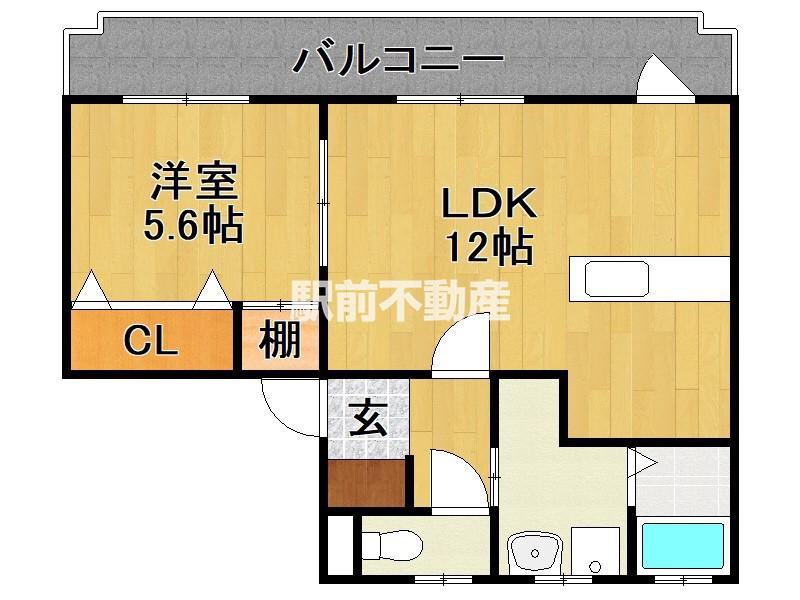 P-STYLE(1LDK/3階)の間取り写真