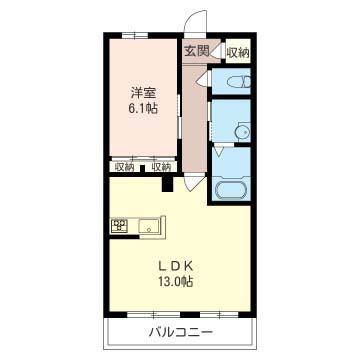 ドルチェ・M(1LDK/2階)の間取り写真