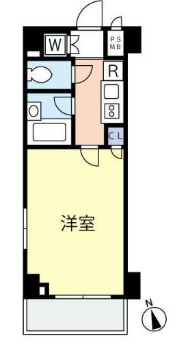 ルーブル大森参番館(1K/4階)の間取り写真