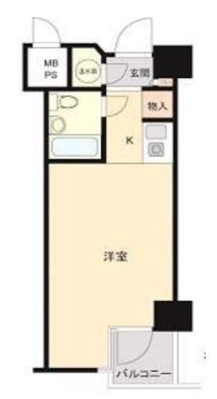 ニュー池袋ハイツ(ワンルーム/4階)の間取り写真