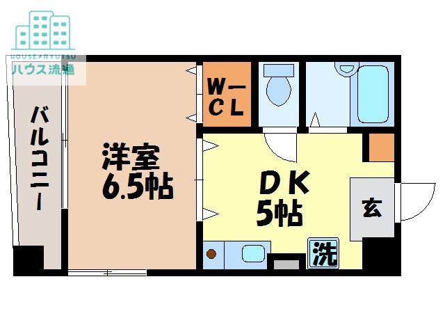 SAKURAハウス(1DK/4階)の間取り写真