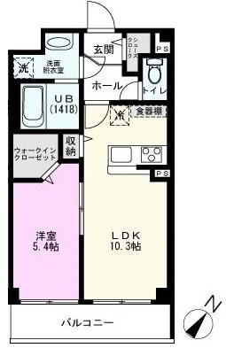 SUNNYWELL南流山(1LDK/1階)の間取り写真