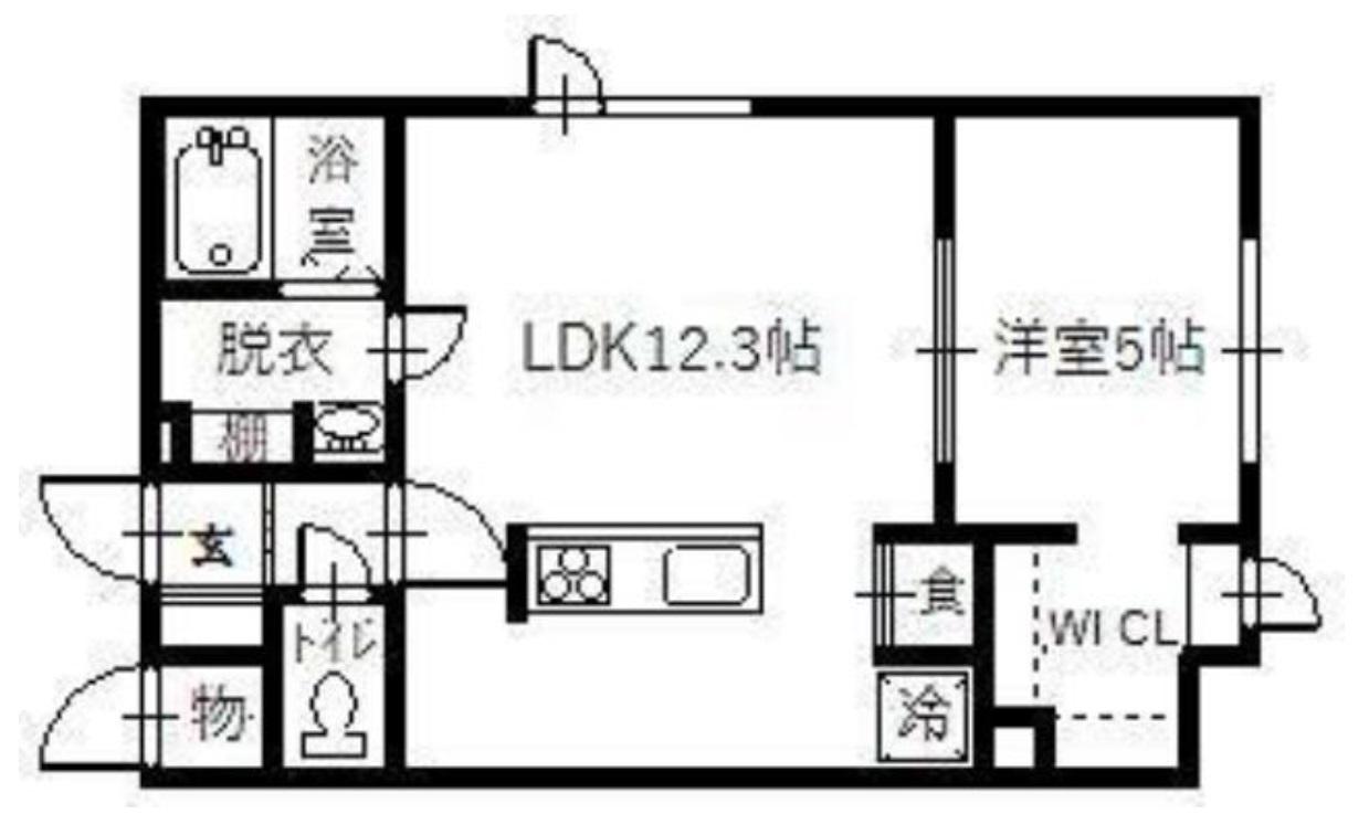 NORFINO LUCIOLE(1LDK/1階)の間取り写真