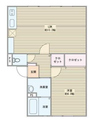 ゴダイタウン(1LDK/2階)の間取り写真