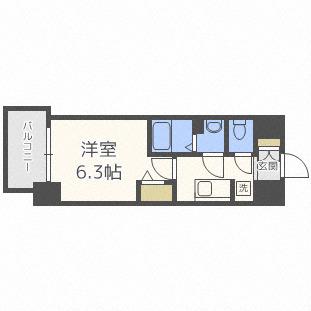 アドバンス大阪セレーノ(1K/8階)の間取り写真