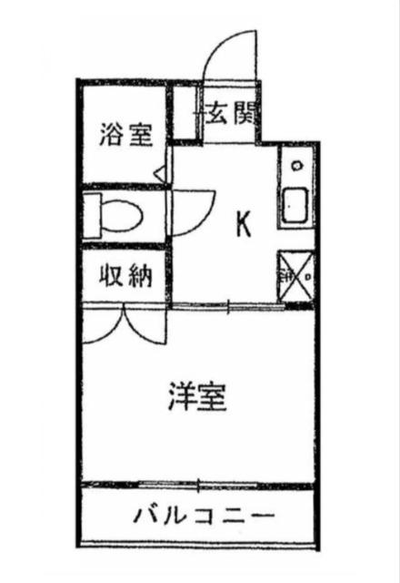コーポ竹内(1K/2階)の間取り写真