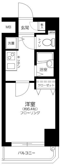 プレール天王洲アイル弐番館(1K/8階)の間取り写真