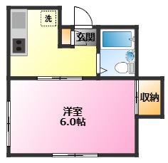 CORPO TOKI(1K/1階)の間取り写真