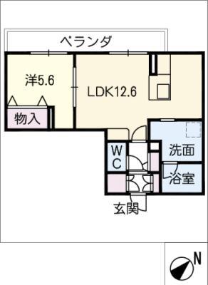 ツィプレッセン フィリン(1LDK/3階)の間取り写真