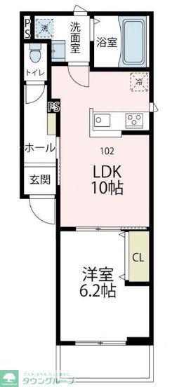 シエロ ヨコハマ(1LDK/1階)の間取り写真