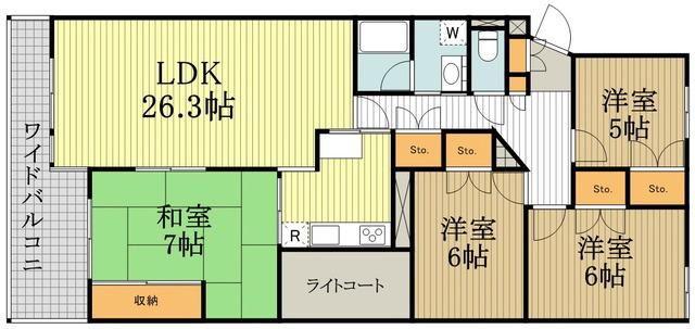 カーサヴェルデ3(4LDK/2階)の間取り写真