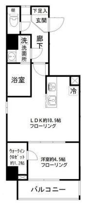 モンレーヴ御徒町(1LDK/6階)の間取り写真