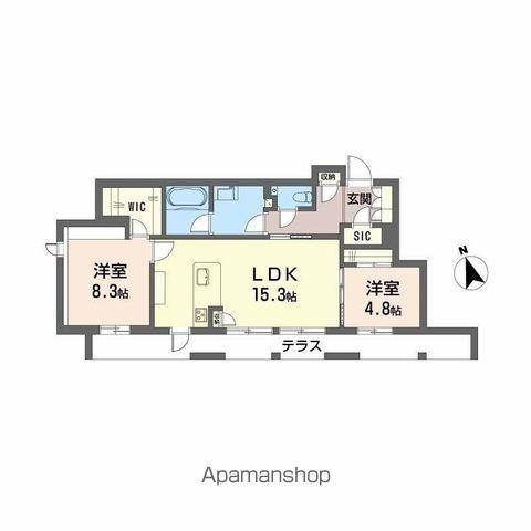 プレミアス赤坂けやき通(2LDK/1階)の間取り写真