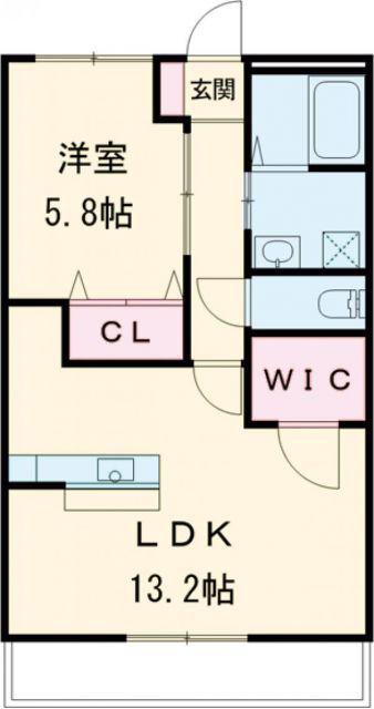 ブロードタウン神野II B(1LDK/1階)の間取り写真