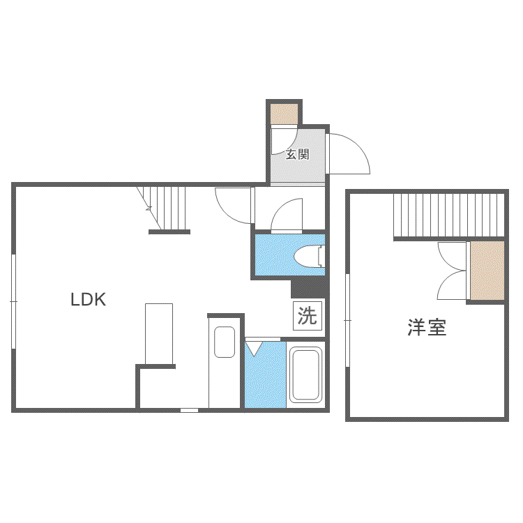 LEGANNEX N19(1LDK/2階)の間取り写真