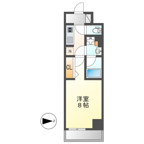 ブランシエスタ金山(1K/15階)の間取り写真