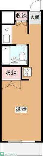 S・Tハイツ(ワンルーム/1階)の間取り写真