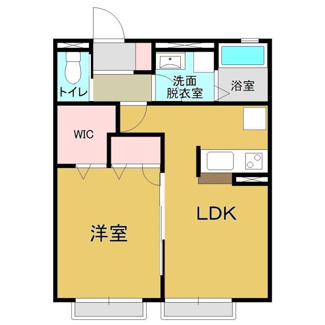 プランドール(1LDK/2階)の間取り写真