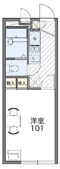 NEXT(1K/1階)の間取り写真