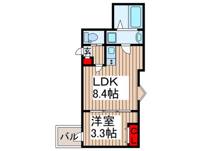 KEIAI RESIDENCE 日進(1LDK/2階)の間取り写真