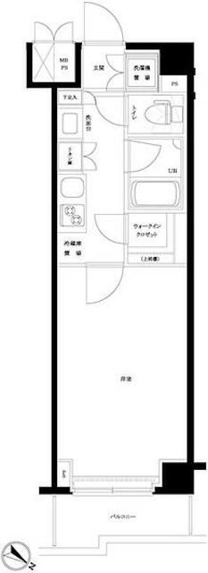 ルーブル下丸子参番館(1K/4階)の間取り写真