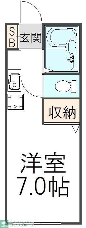 メゾンドテイト(ワンルーム/2階)の間取り写真