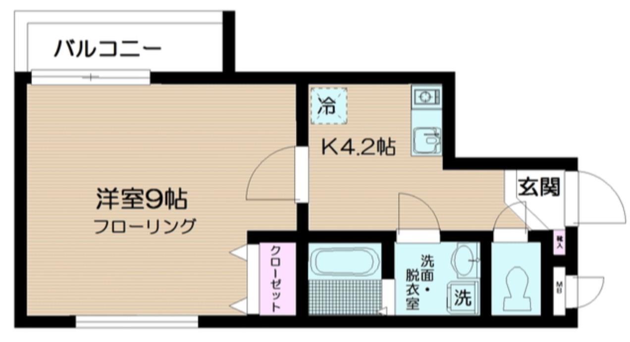 サングレース(1K/2階)の間取り写真
