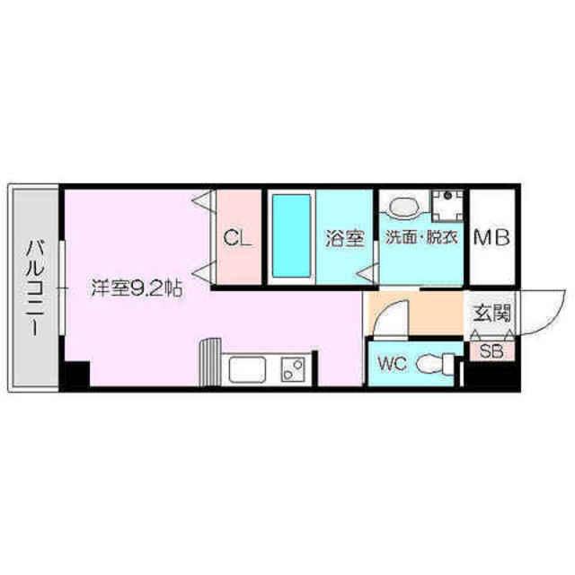 アーバネス淀川(ワンルーム/2階)の間取り写真