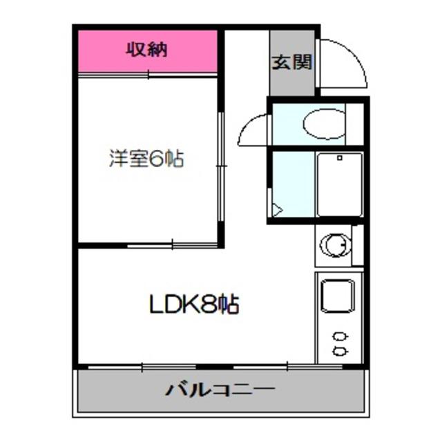 川庄ハイツ(1LDK/2階)の間取り写真