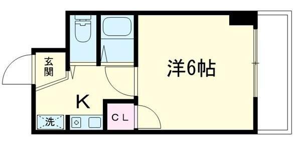 ソレイユ品濃(1K/3階)の間取り写真