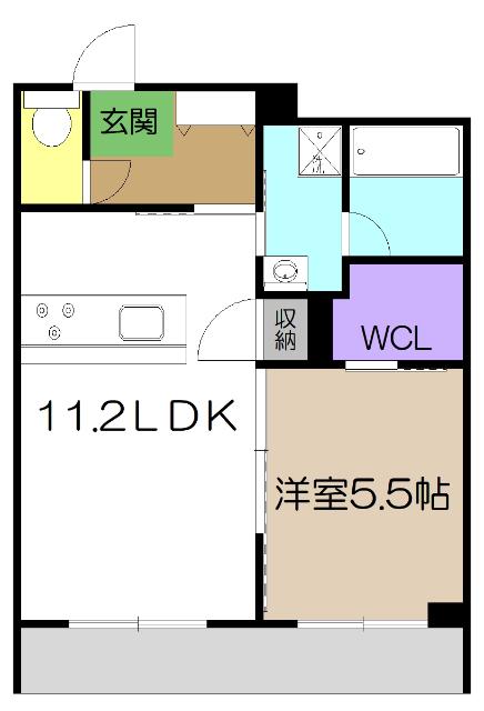 シャーメゾン ミュゼ(1LDK/1階)の間取り写真