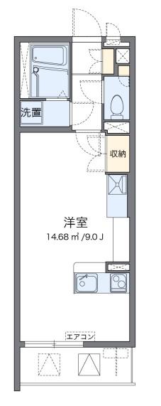 ミランダ浪華V(ワンルーム/2階)の間取り写真