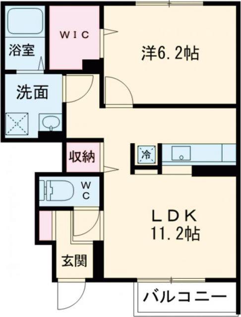 MISAKI(1LDK/1階)の間取り写真