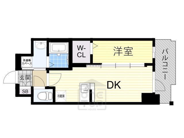 エステムコート新大阪17ベイス(1DK/15階)の間取り写真