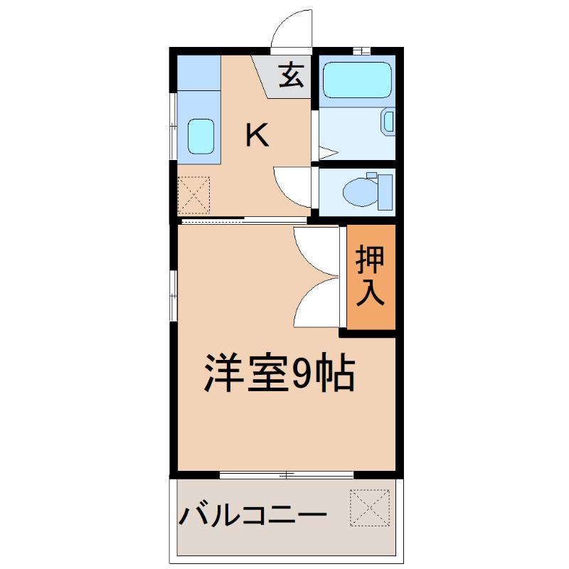 ファミール寿(1K/1階)の間取り写真