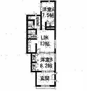 サンモール瑞江(2LDK/1階)の間取り写真