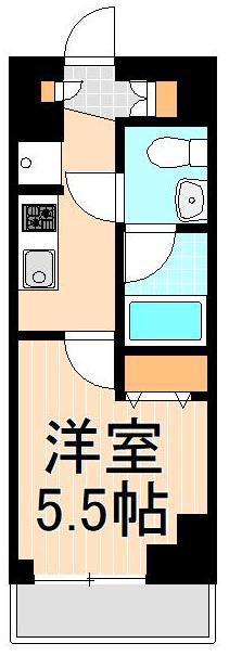 AZEST北千住(1K/3階)の間取り写真
