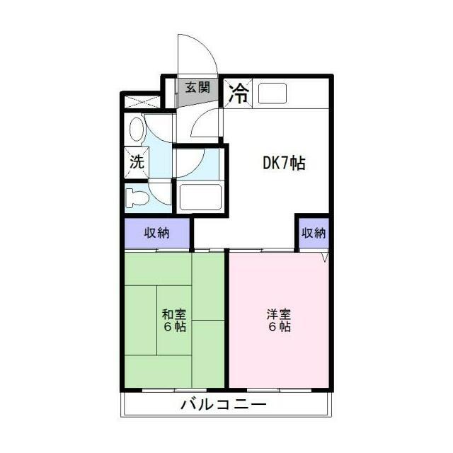 RESIDENCE-INZAMA(2DK/2階)の間取り写真