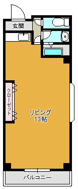 Yビル(ワンルーム/3階)の間取り写真