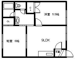 リバーシティー(2LDK/2階)の間取り写真
