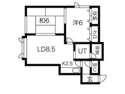 桜ヤヨイマンション(2LDK/2階)の間取り写真